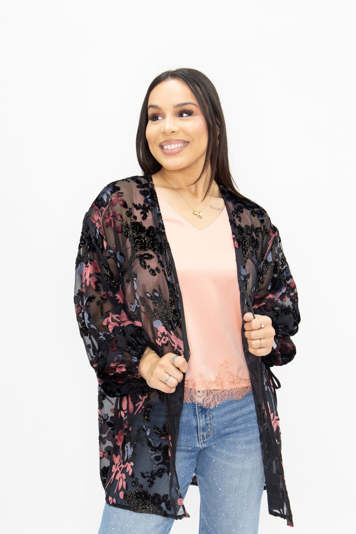 Black Velvet Kimono