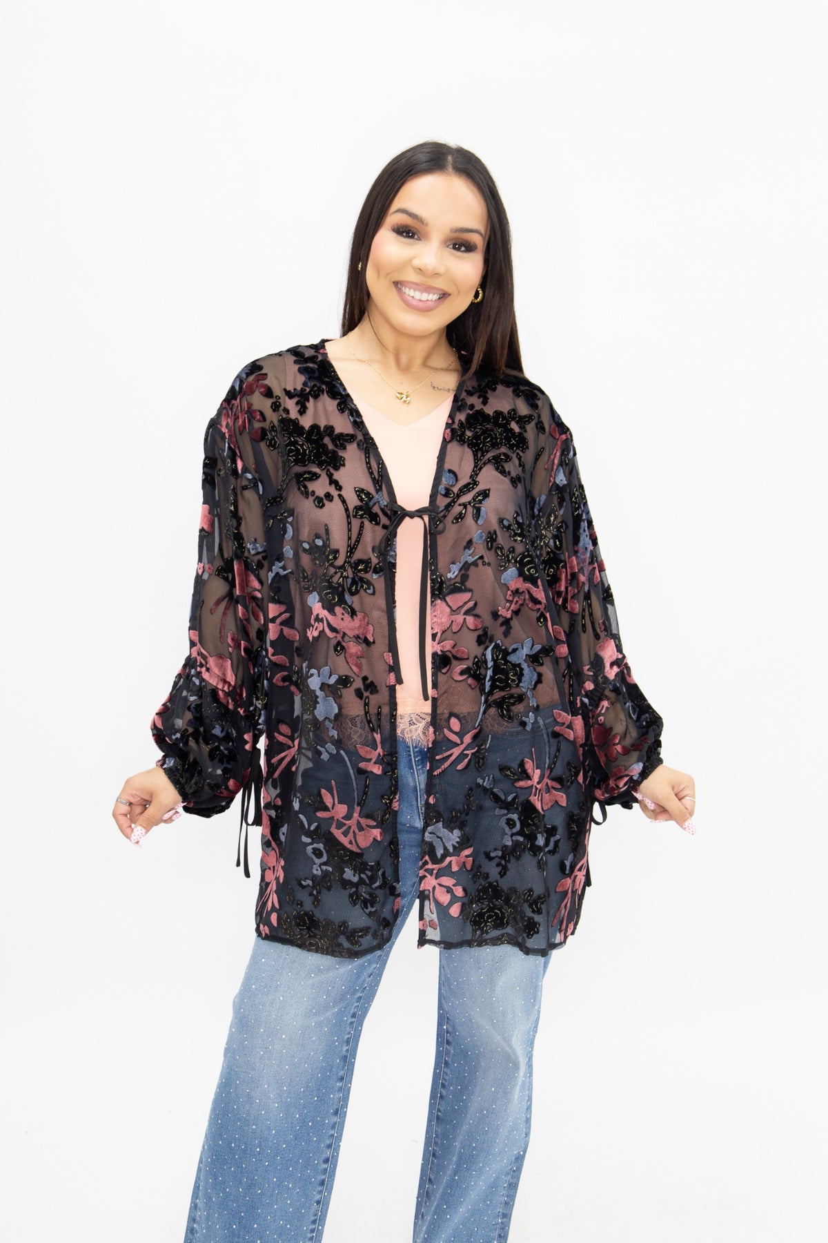 Black Velvet Kimono