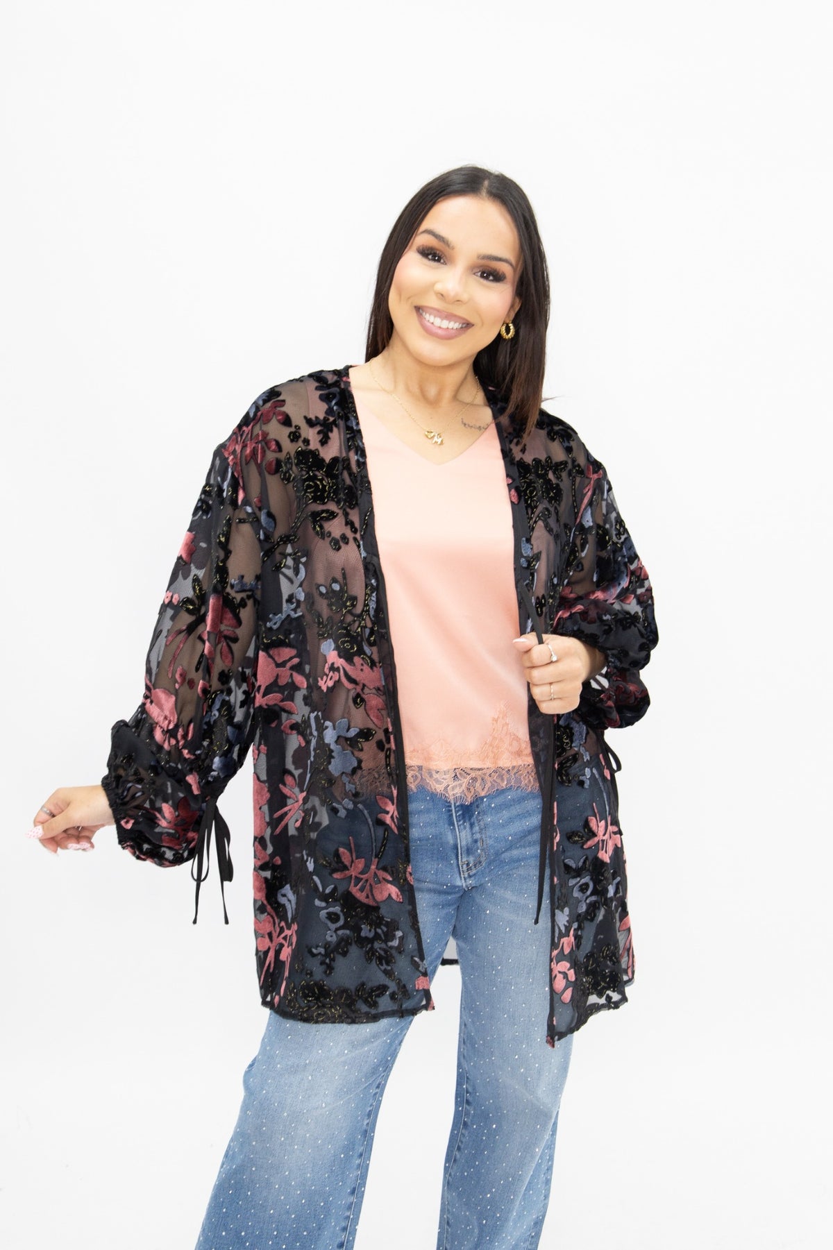 Black Velvet Kimono