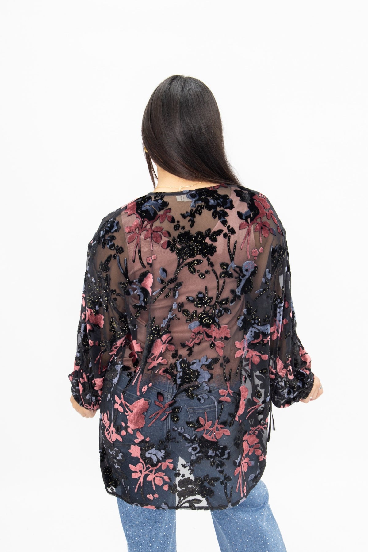 Black Velvet Kimono