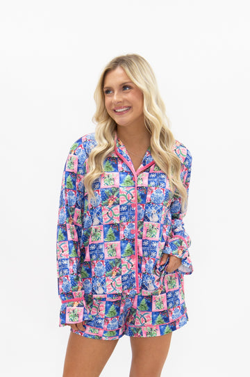 Adult PJ Set, Preppy Winter