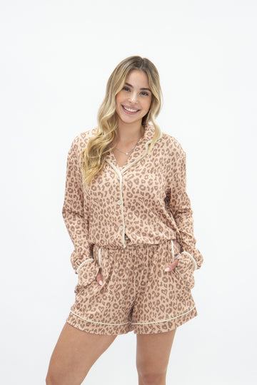 Adult PJ Set, Leopard