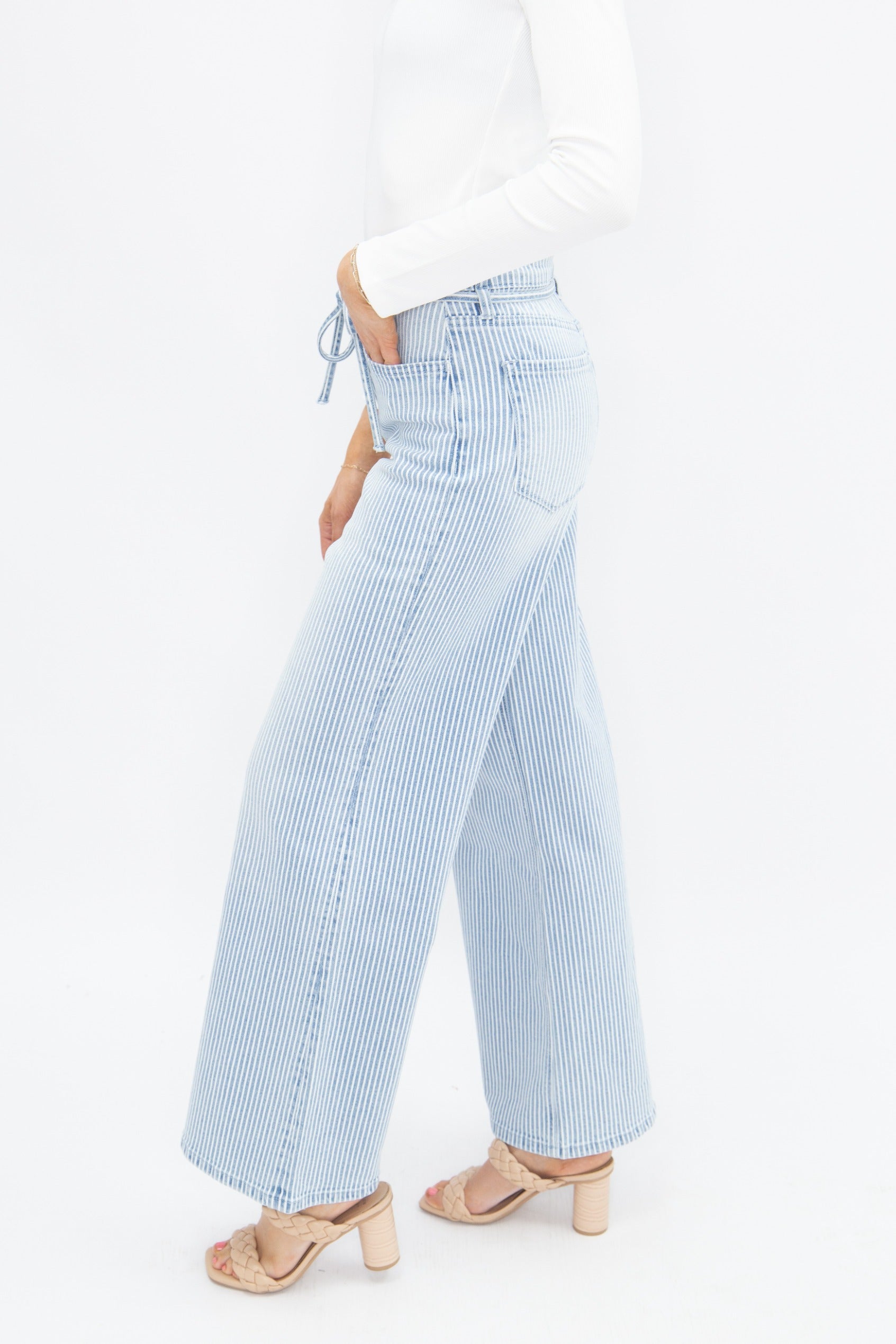 Striped Straight-Leg Jeans - styled outfit