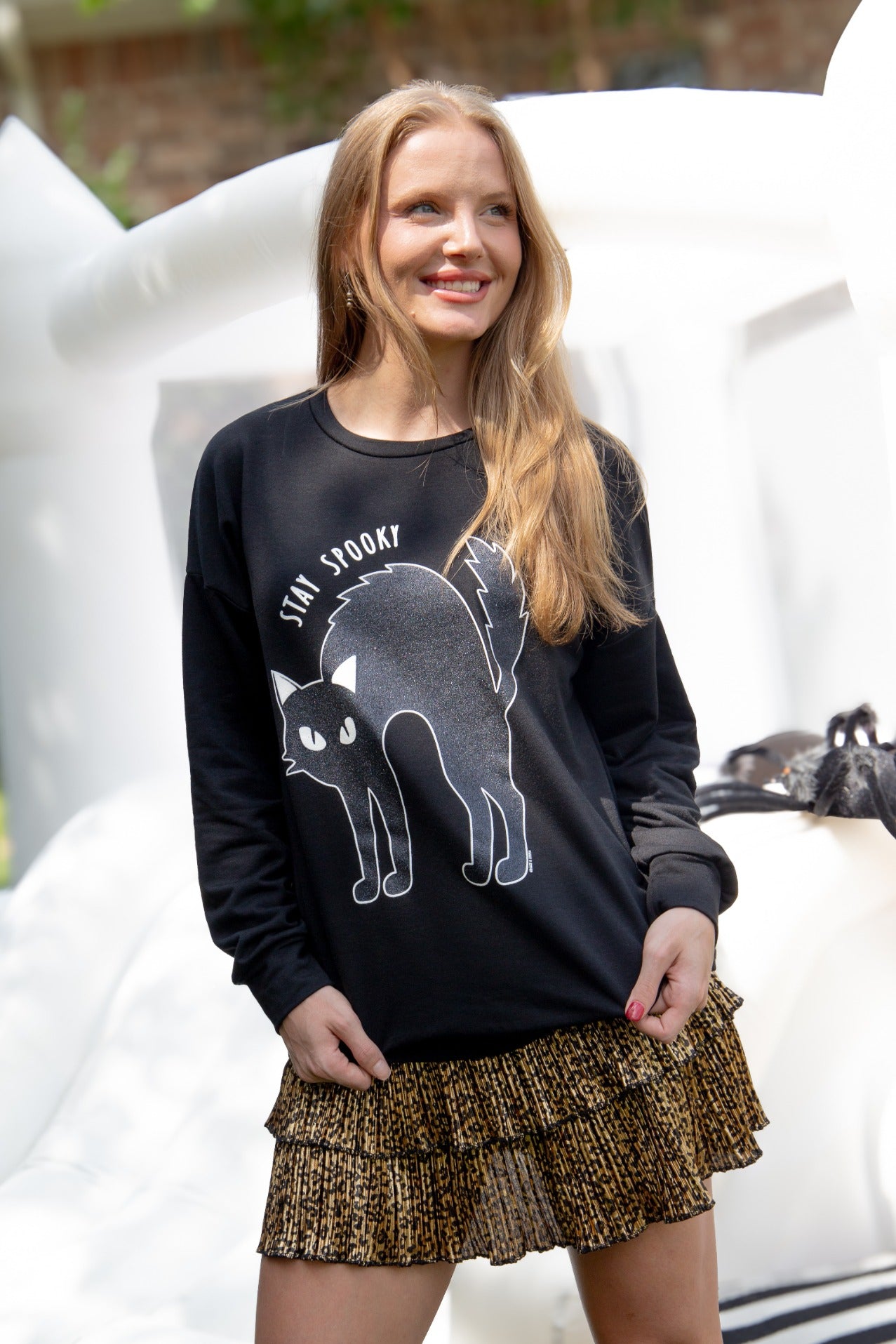 'Stay Spooky' Halloween Sweatshirt , Black