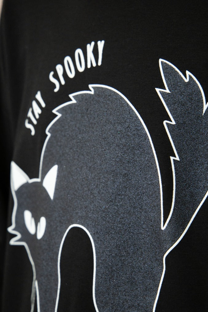 'Stay Spooky' Halloween Sweatshirt , Black