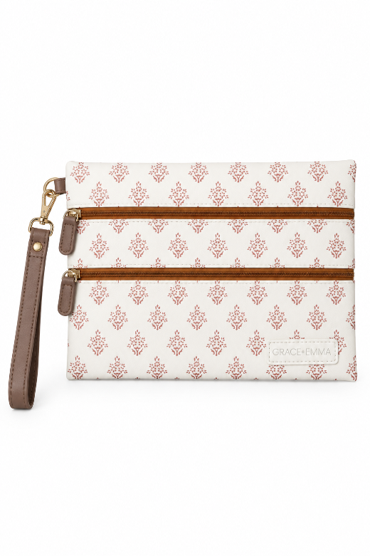 Double Zipper Versi Bag, Floral