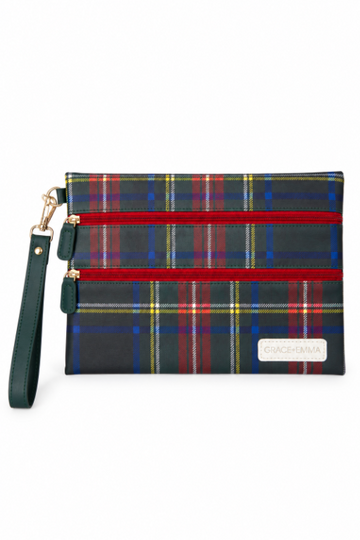 Double Zipper Versi Bag, Plaid