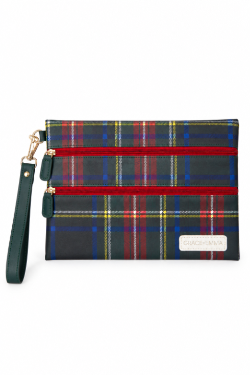 Double Zipper Versi Bag, Plaid
