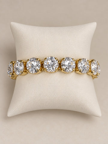 Gemmies Stretch Bracelet with Oval Stones, Clear