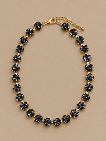 Gemmies Round Stones Necklaces, Black