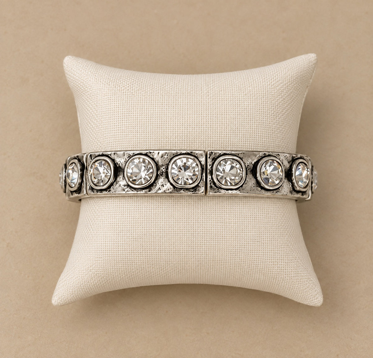 Stretch Bracelet with Clear Stones