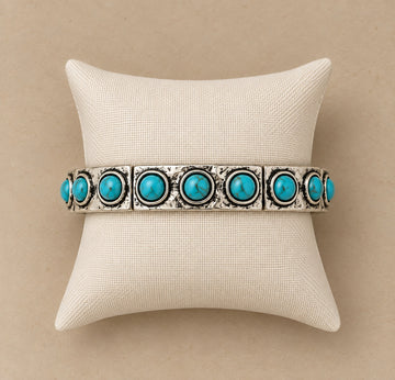 Stretch Bracelet with Turquoise Stones