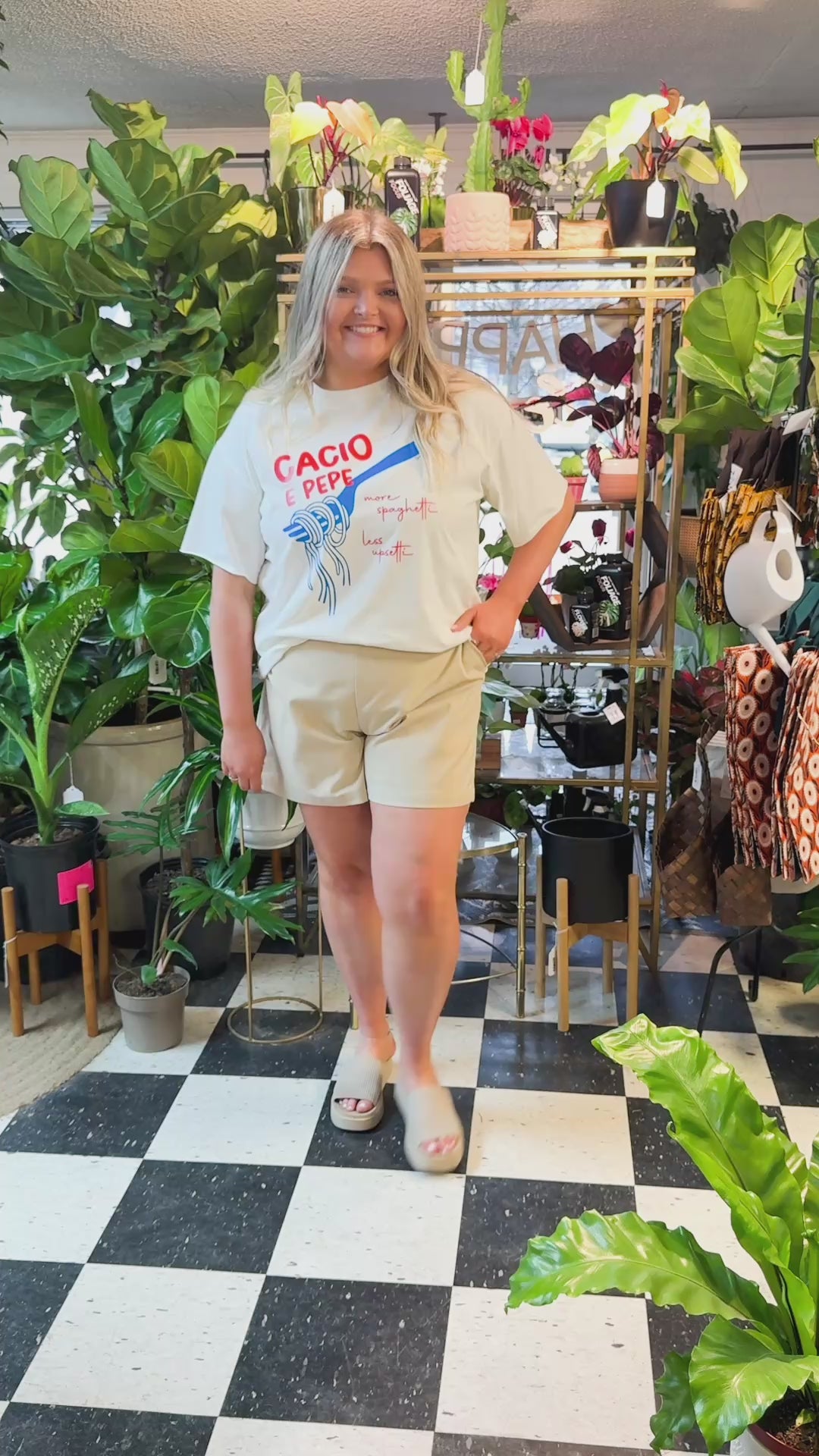 More Spaghetti on White Tee Shirt