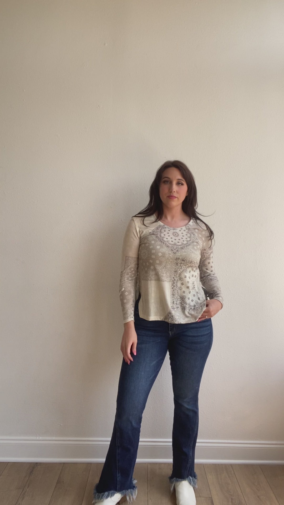 Western Bandana Print Top