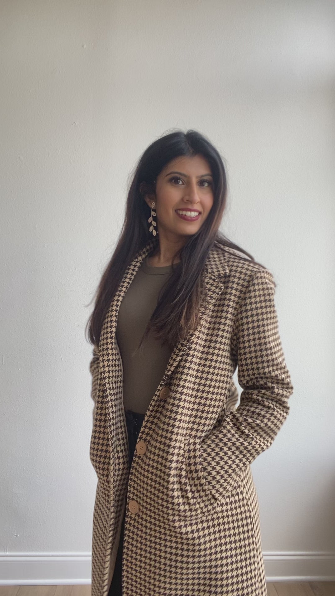 The Phoebe Coat, Houndstooth