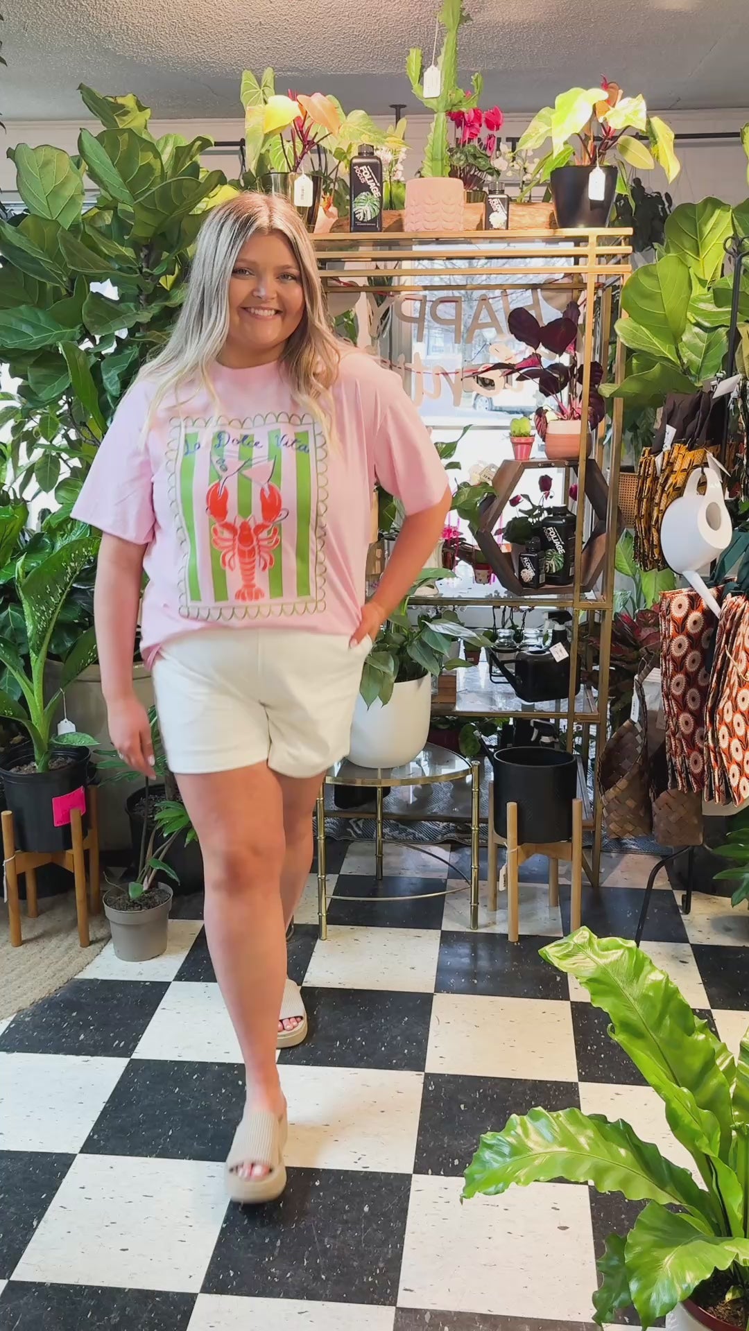 Dolce Vita on Pink Tee Shirt