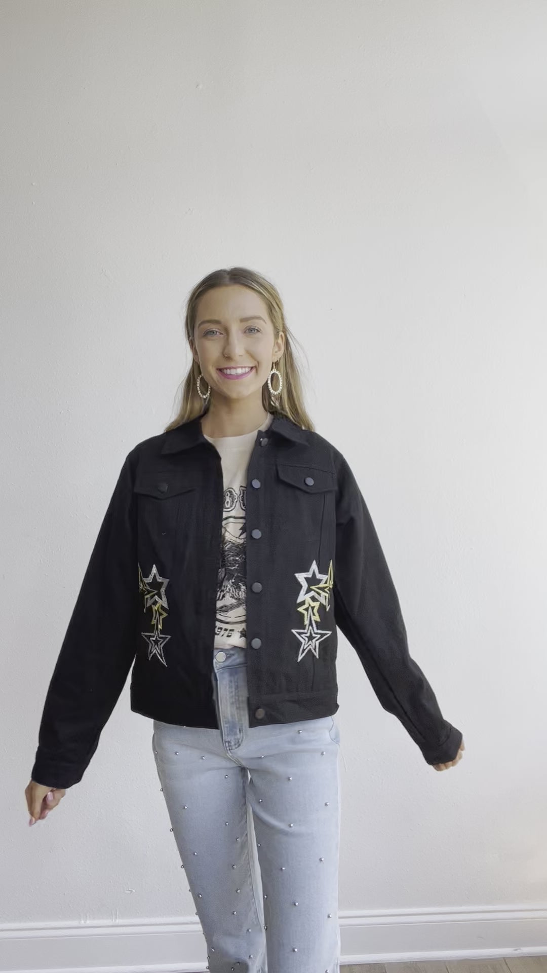 Cosmic Cowgirl Western Denim Jacket