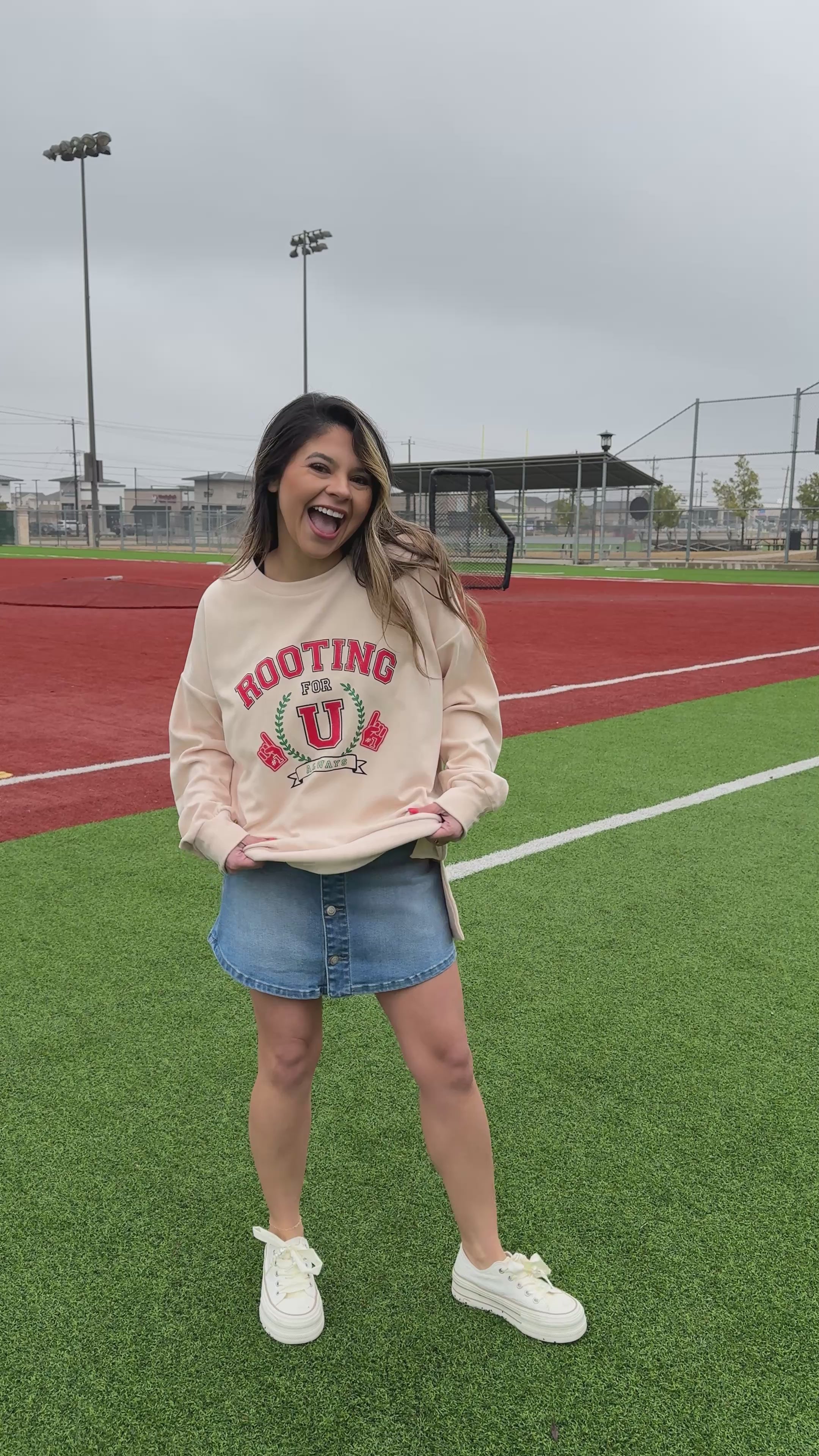 Rooting for U Ivory Sweatshirt