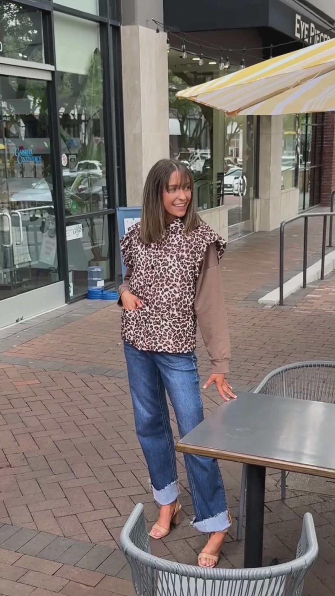 Quilted Puffer Vest, Leopard