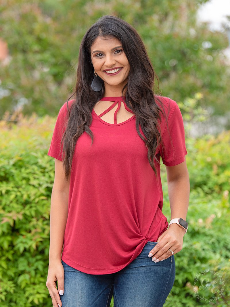 Caged in Tee, Red