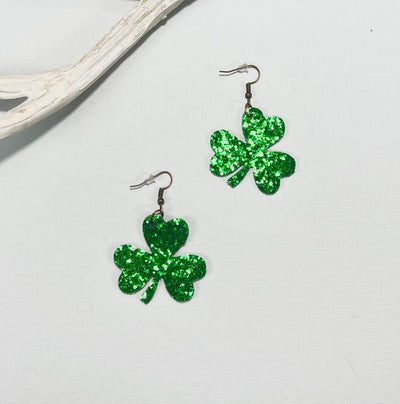 Under the rainbow saint Patrick's green earrings