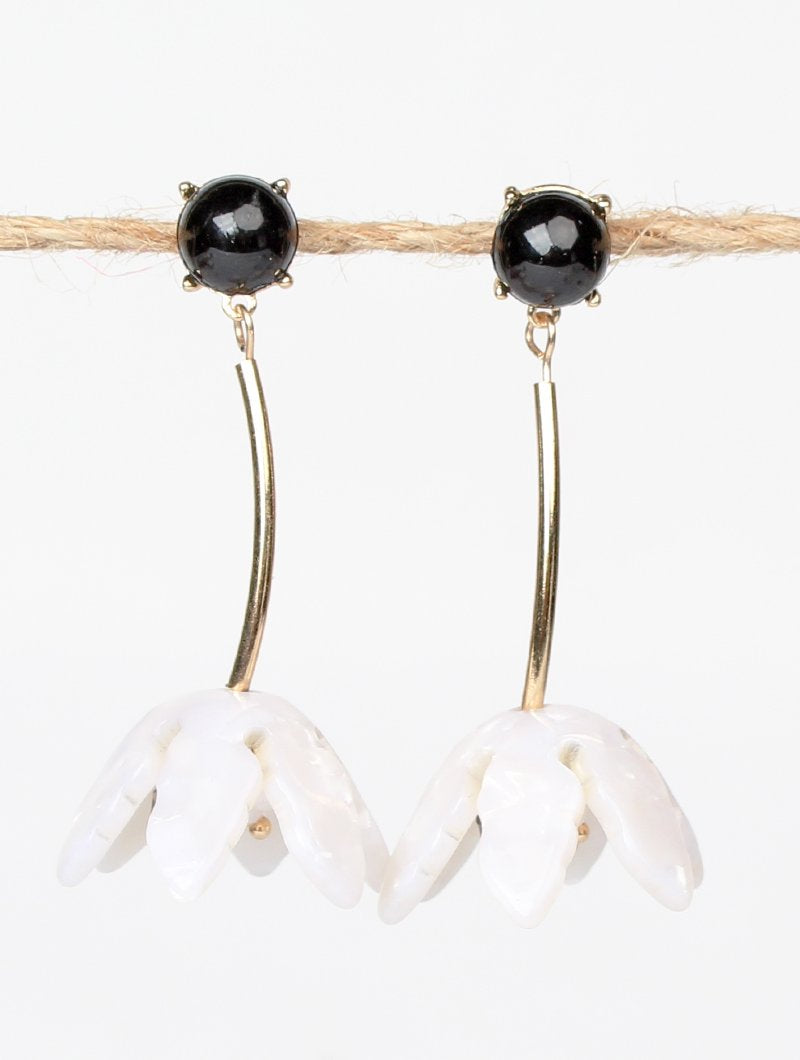 Ivory Daffodil Earrings