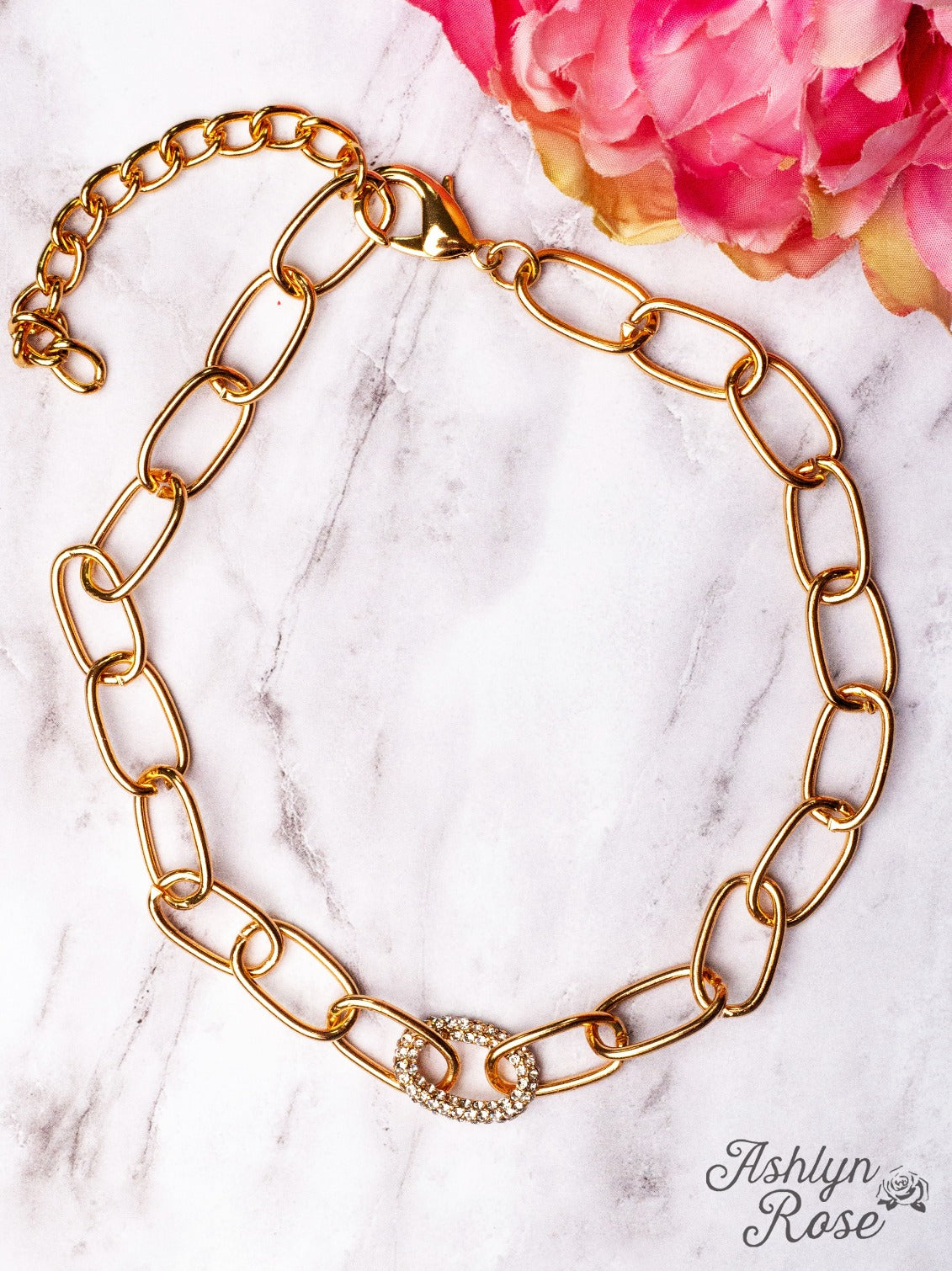 CALIFORNIA DREAMIN' GOLD PAPERCLIP CHAIN NECKLACE