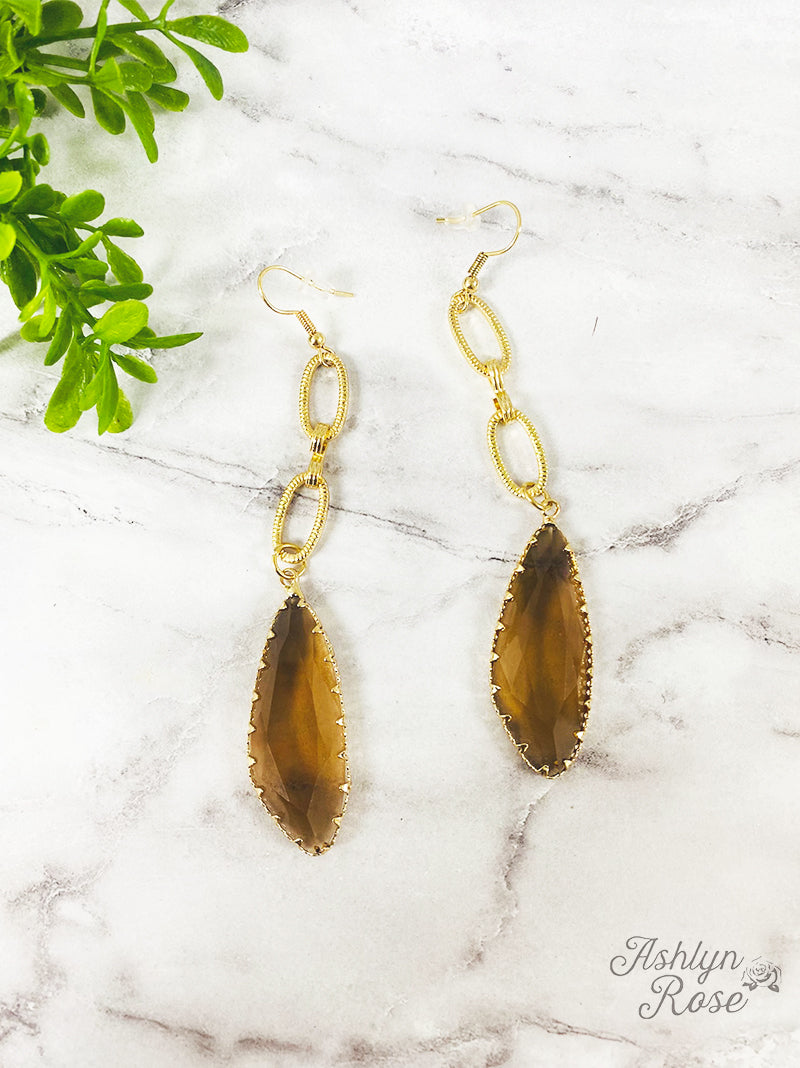 All about you, brown dangle earrings