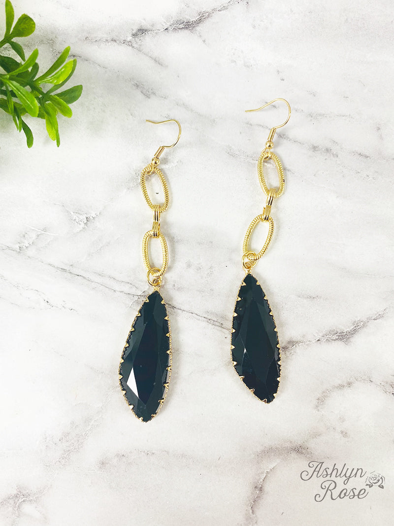 All about you, black dangle earrings