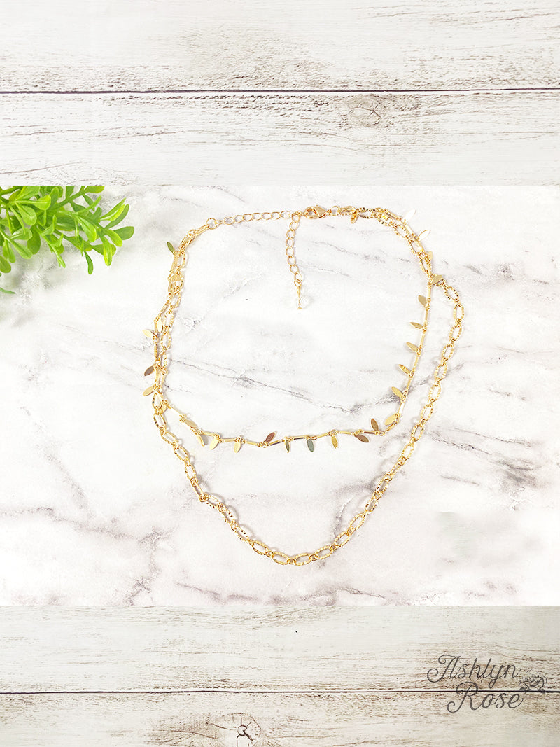 Fall'ing for you, gold layered necklace