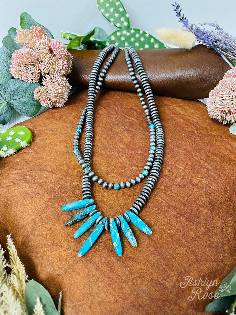 Enlighten Me Turquoise and Silver Necklace