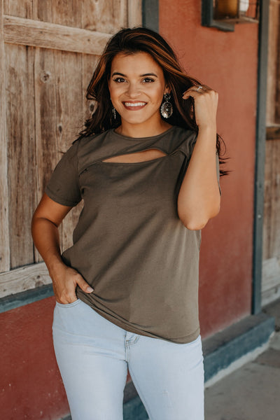 Simplicity of Life Top, Olive