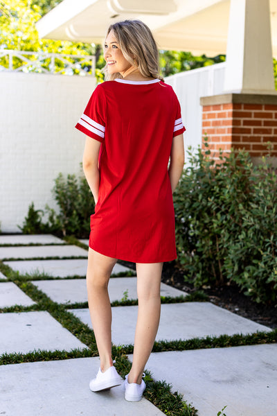 Say it Loud, Say it Proud Gameday Dress, Red