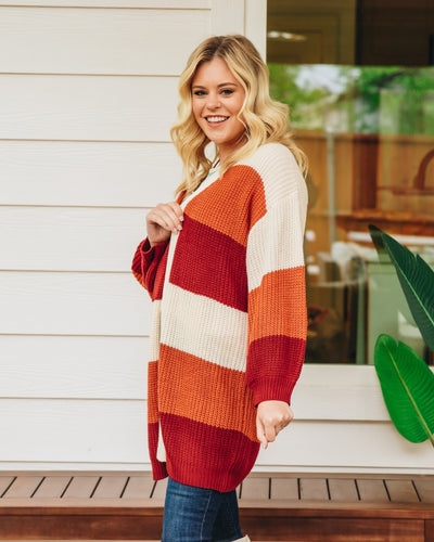 Best Trends Forever Striped Cardigan