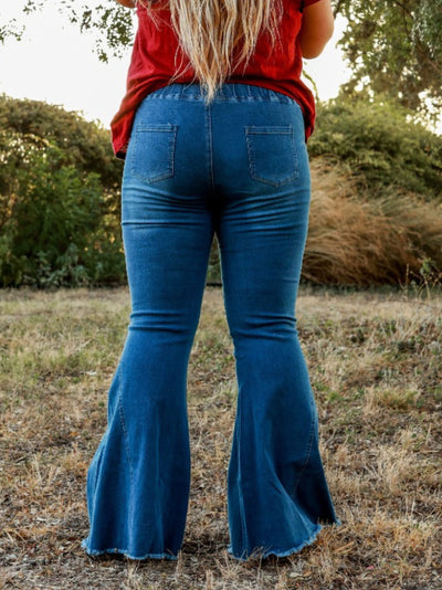 The Jolene Mid Wash High Flare Jeans