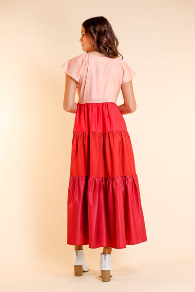 Loving Him Was Red Tiered Maxi Dress