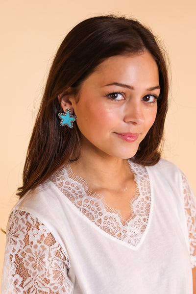 The Moon & the Stars Turquoise Earrings