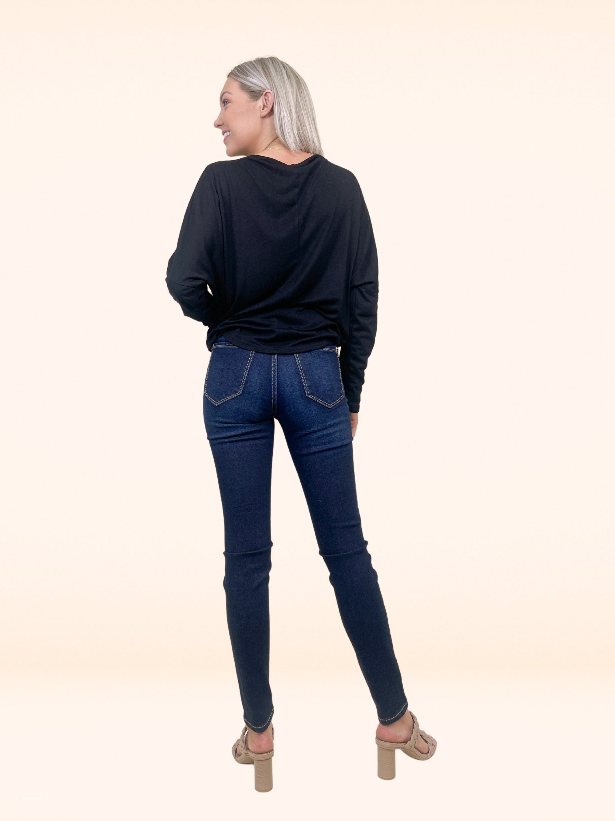 The Paris High Rise Dark Wash Skinny Jean