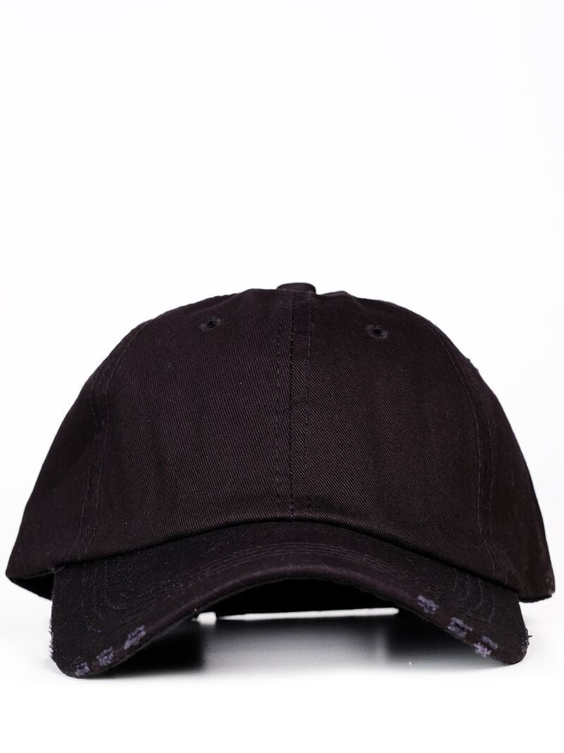 Black Distressed Hat