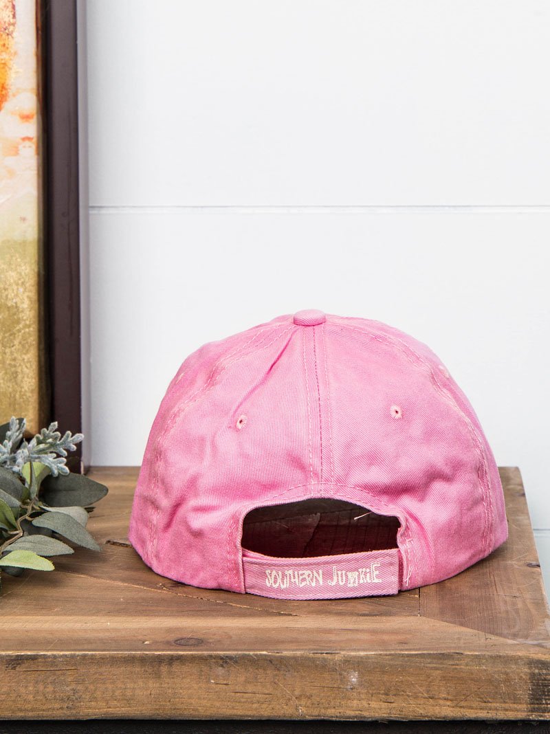 GIRLS Distressed Light Pink Hat