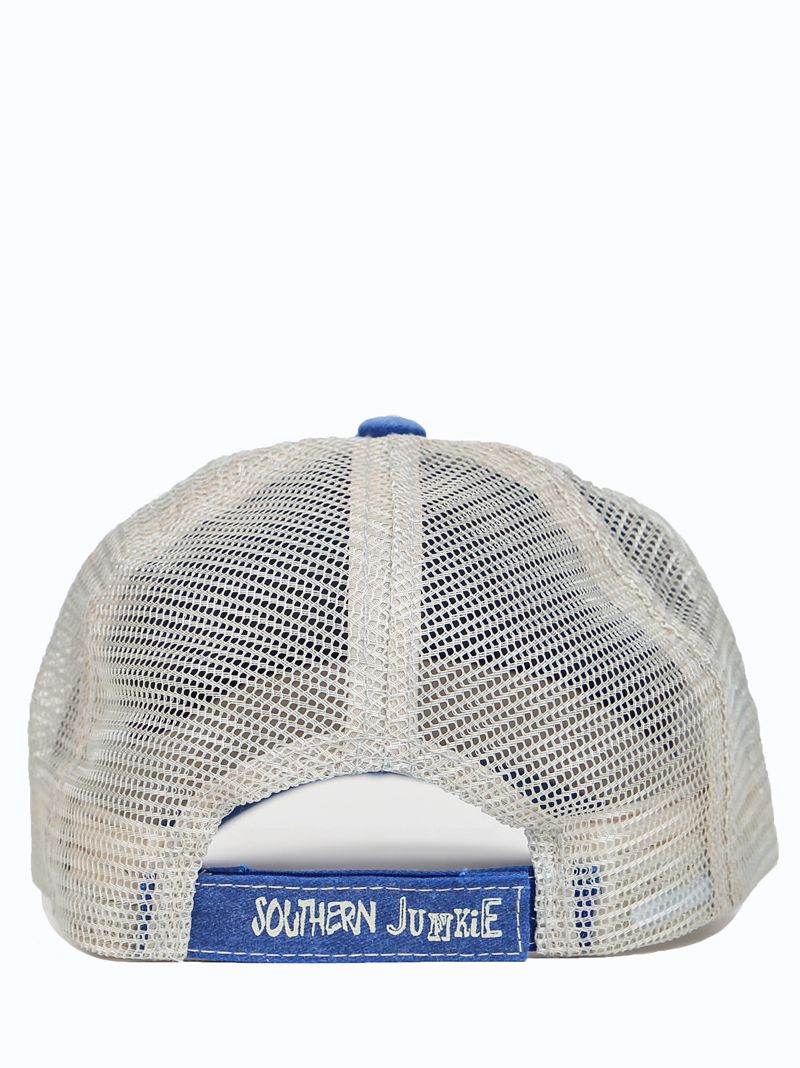GIRLS Blue Distressed Hat with Mesh