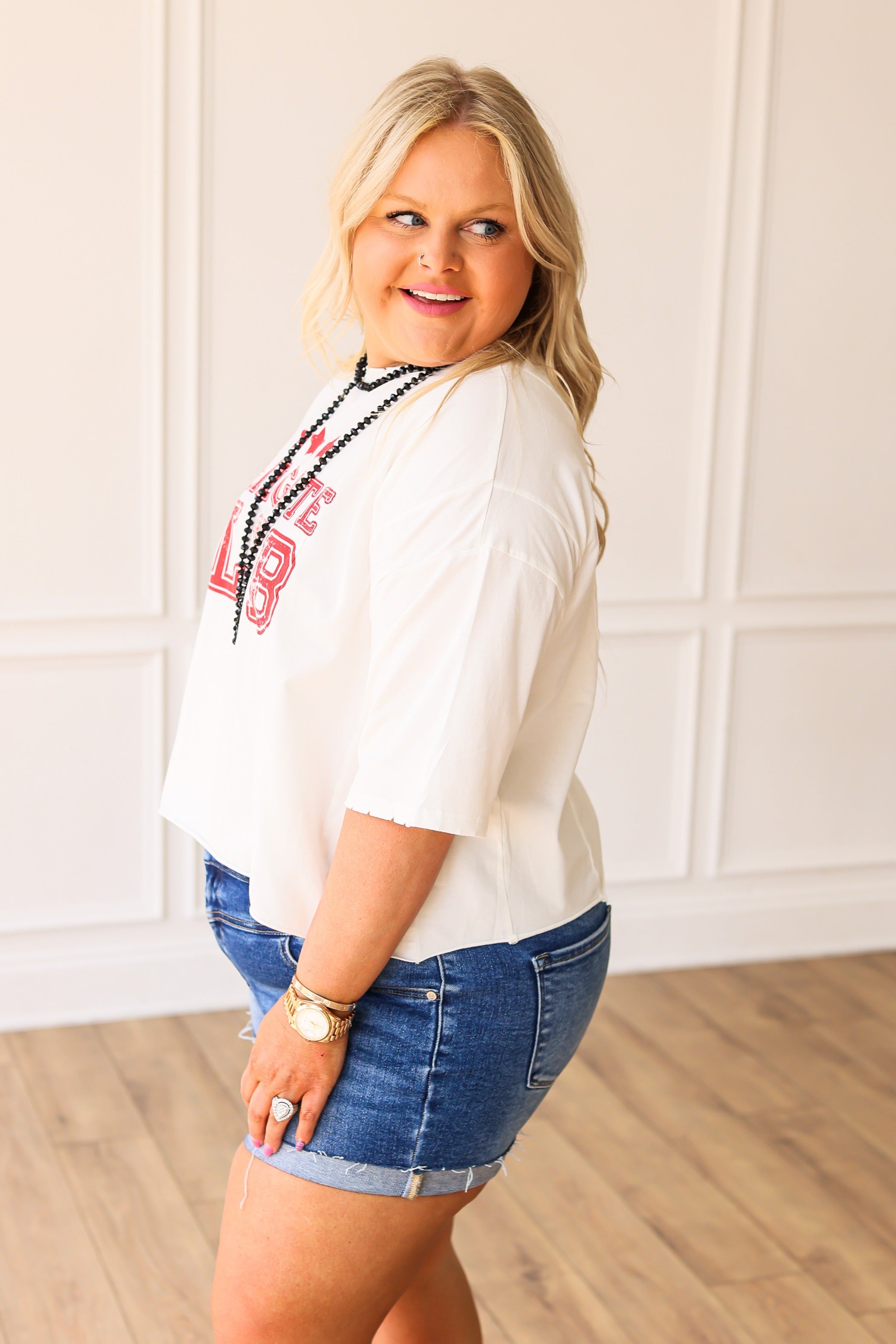 Tailgate Club On Perfect Company Boxy Crop in White