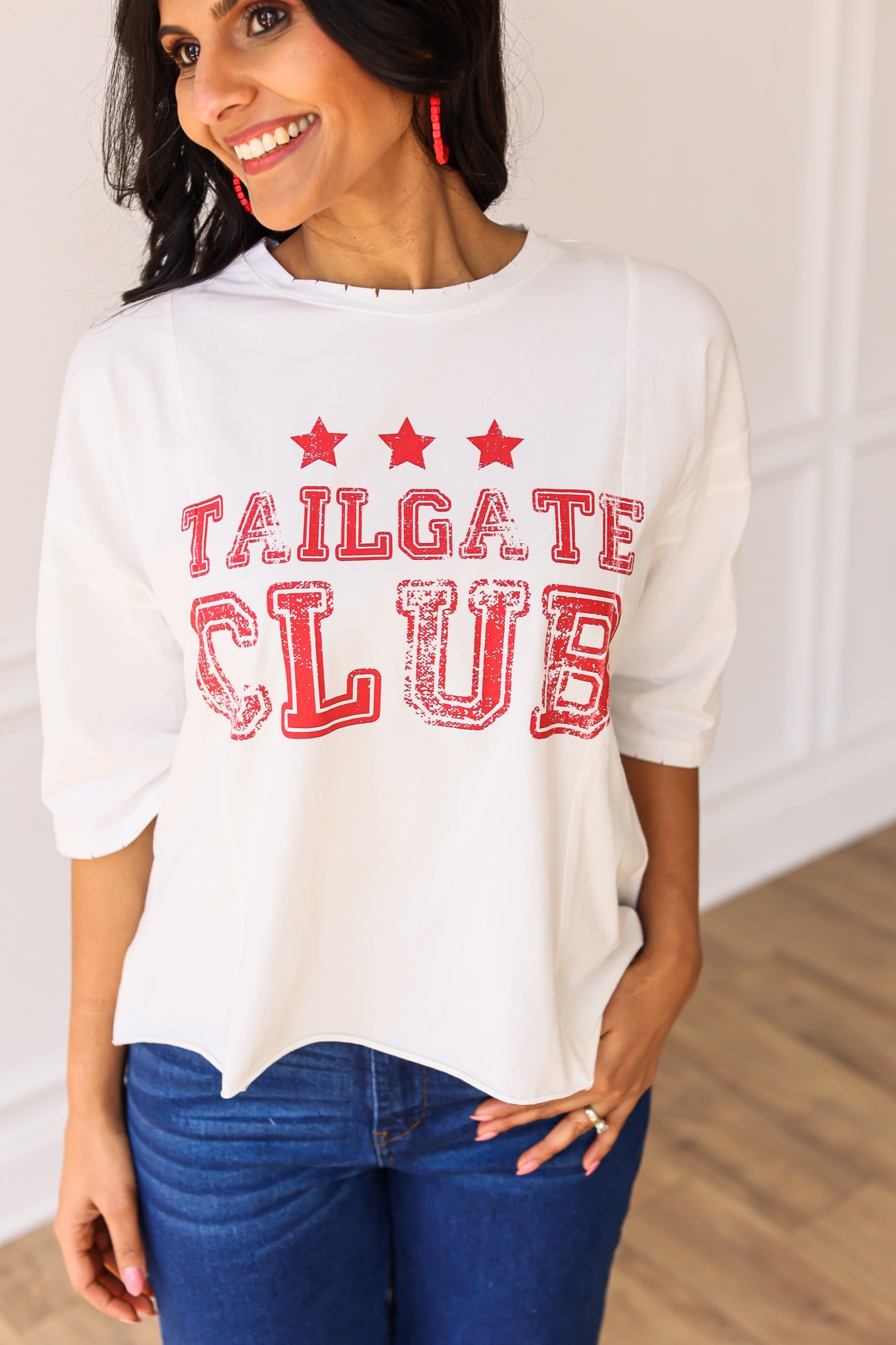 Tailgate Club On Perfect Company Boxy Crop in White