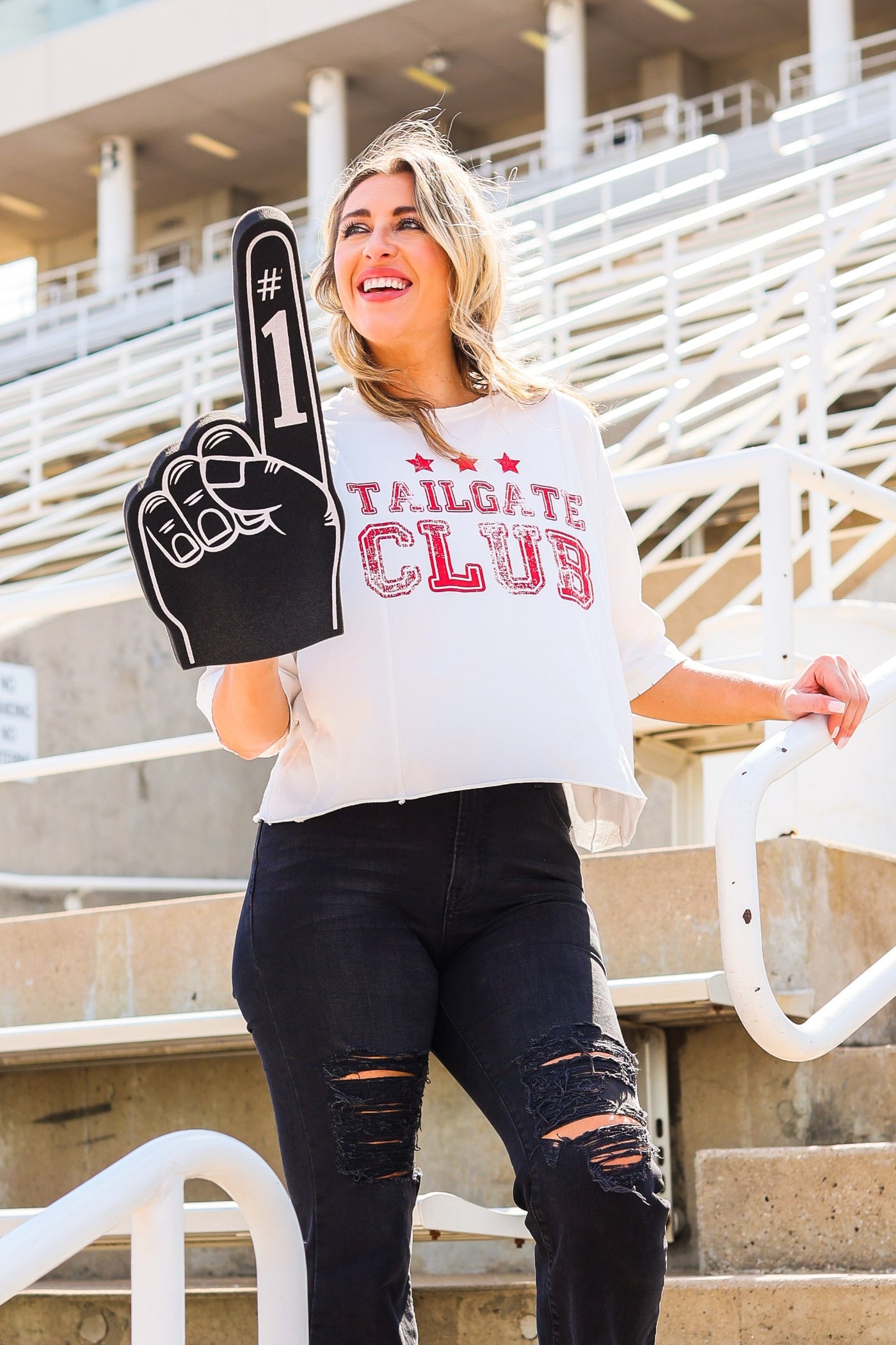 Tailgate Club On Perfect Company Boxy Crop in White