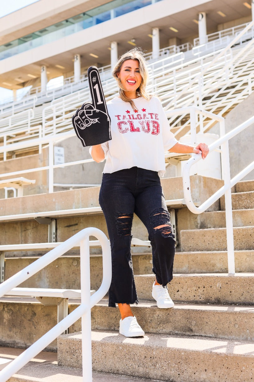 Tailgate Club On Perfect Company Boxy Crop in White