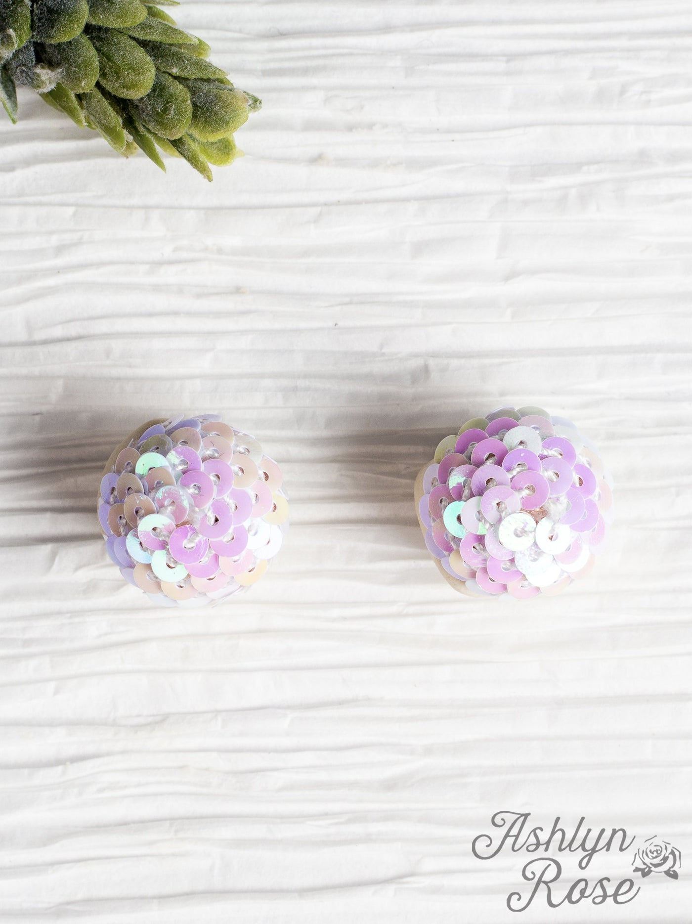Sparkle in Your Eyes Sequins Stud Earrings, Iridescent