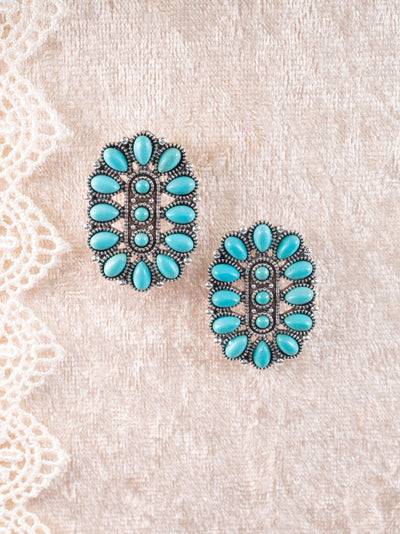 Garden Glimmers Turquoise Stud