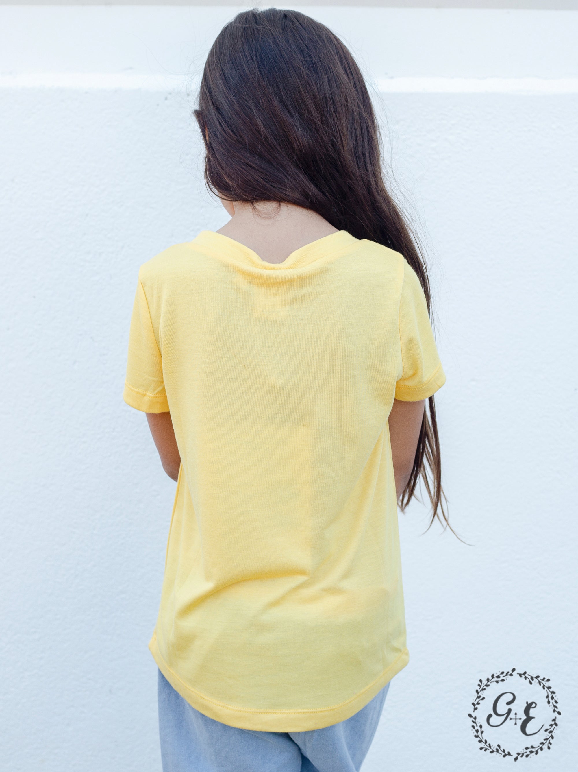 Girls' Tangled V-Neck Basics in Yellow
