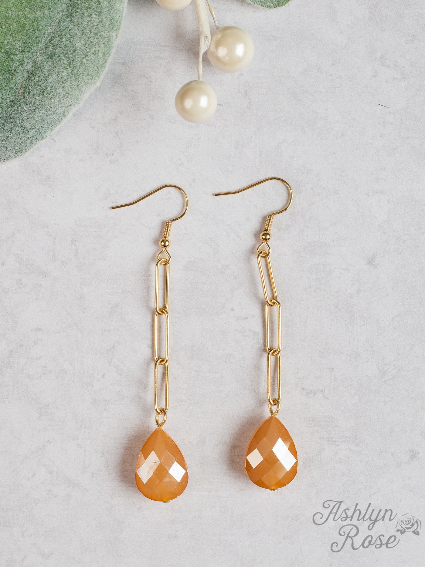 Chill with Me Dangle Earrings with Gold, Champagne